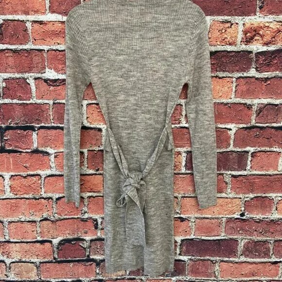 Brave Soul London Sweater Dress Women Medium M 14 Gray Long Sleeve Shirt - Picture 2 of 6